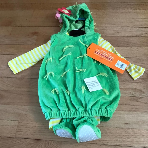 Hyde and Eek Baby Infant Plush Green Cactus Succulent Halloween Costume 6-12 Mth - Picture 2 of 13